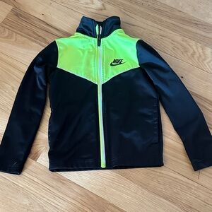 Nike Kids full zip  - Black and Neon Yellow